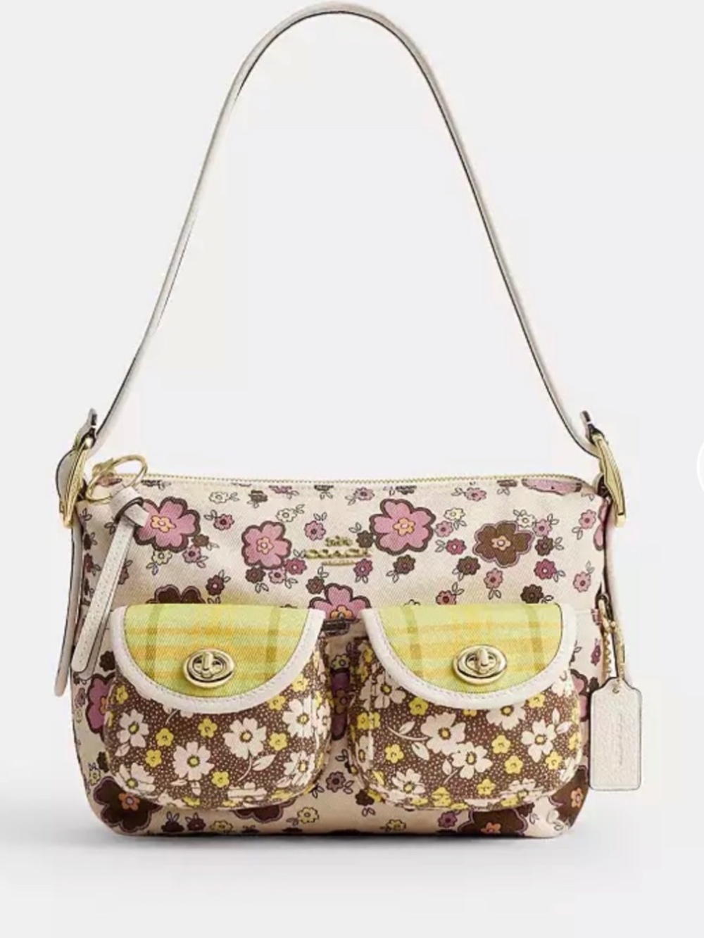 Coach cargo shoulder bag in floral print